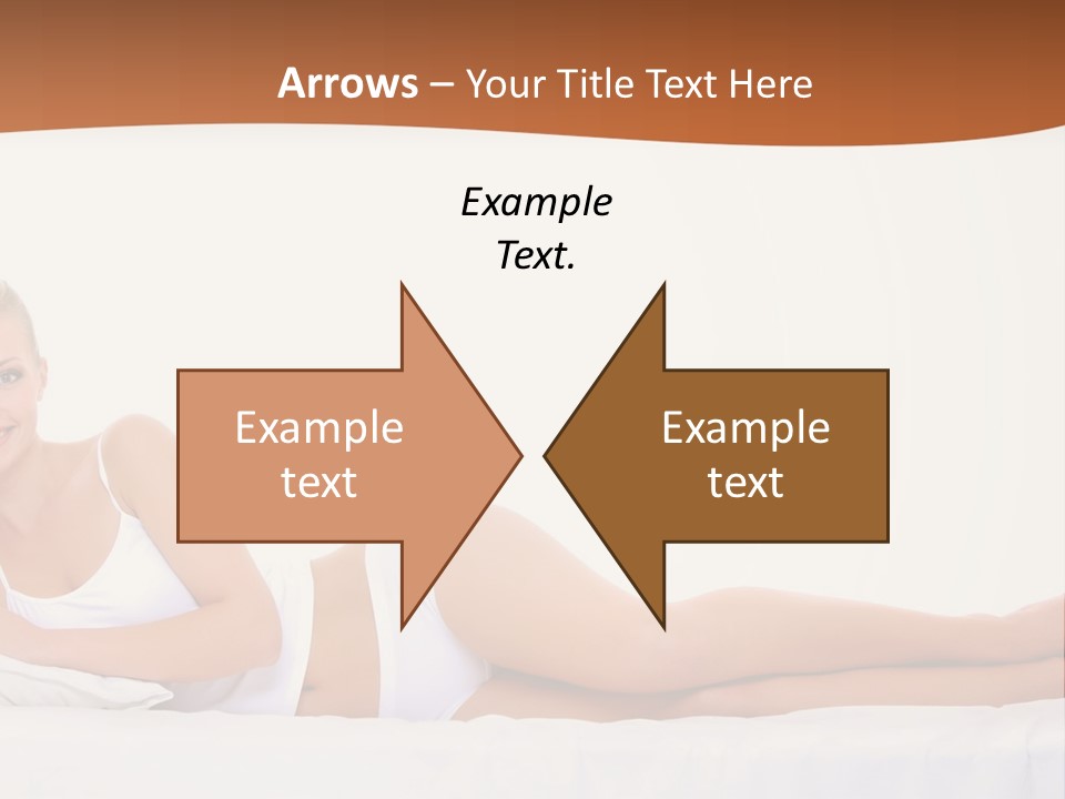 A Woman In A White Bikini Laying On A Bed PowerPoint Template