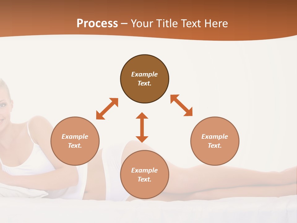 A Woman In A White Bikini Laying On A Bed PowerPoint Template