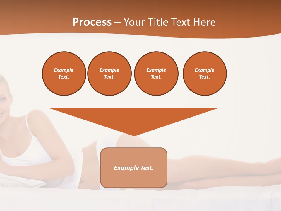 A Woman In A White Bikini Laying On A Bed PowerPoint Template