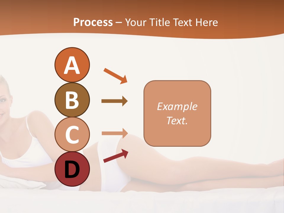 A Woman In A White Bikini Laying On A Bed PowerPoint Template