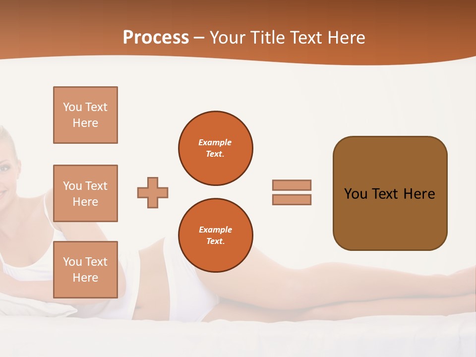 A Woman In A White Bikini Laying On A Bed PowerPoint Template