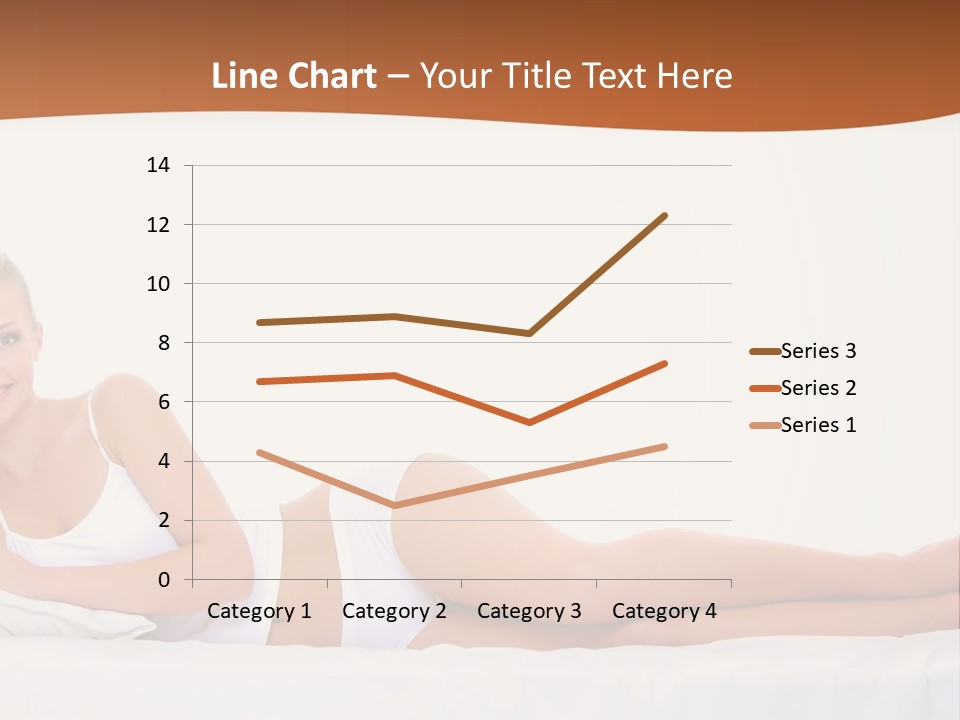 A Woman In A White Bikini Laying On A Bed PowerPoint Template