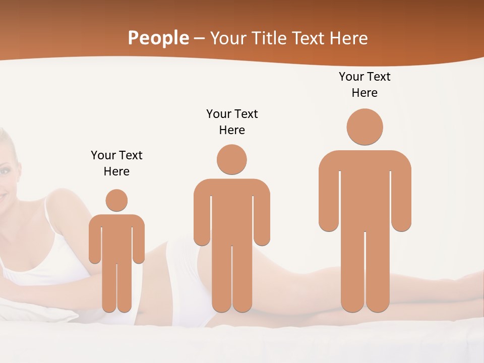 A Woman In A White Bikini Laying On A Bed PowerPoint Template