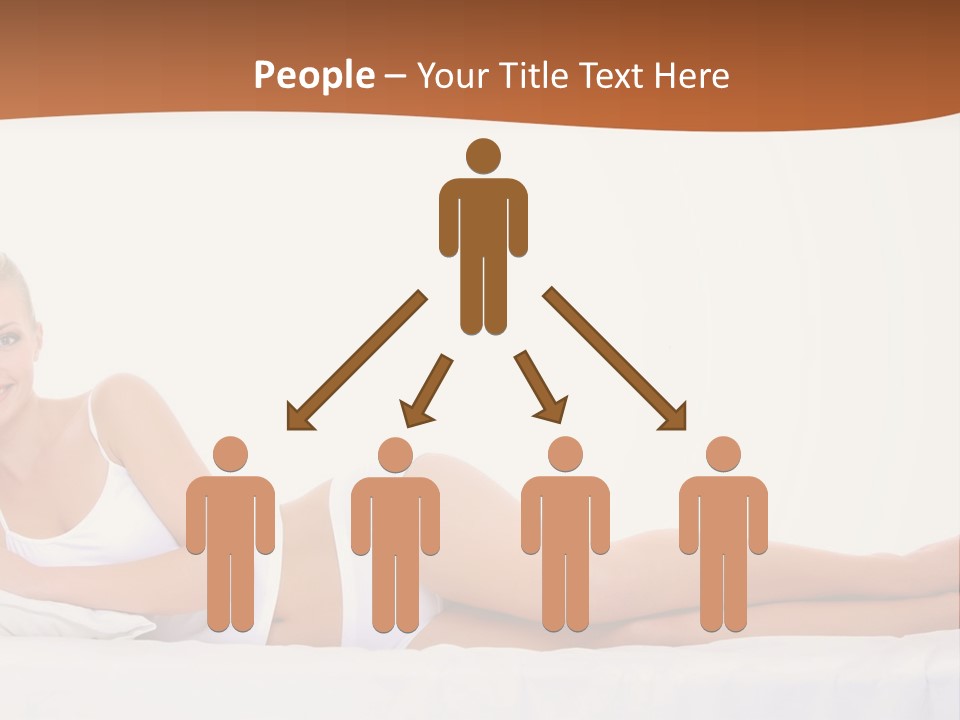 A Woman In A White Bikini Laying On A Bed PowerPoint Template