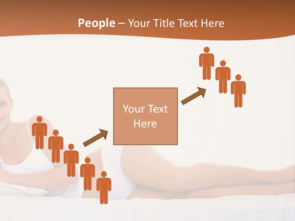 A Woman In A White Bikini Laying On A Bed PowerPoint Template