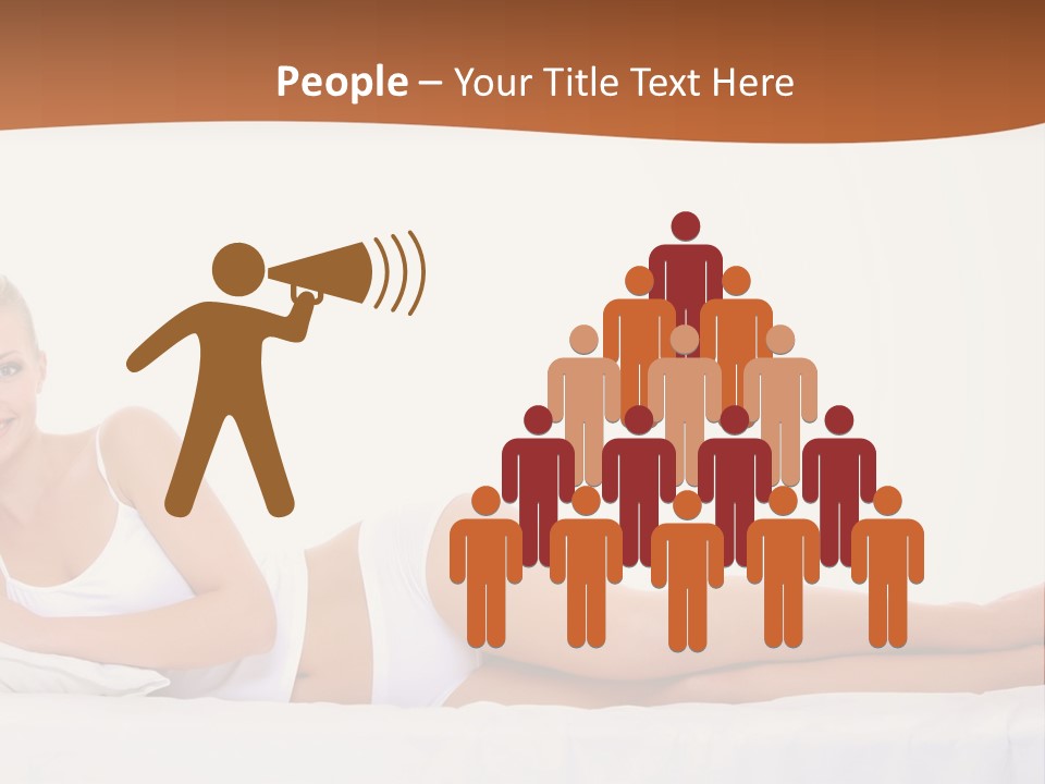 A Woman In A White Bikini Laying On A Bed PowerPoint Template