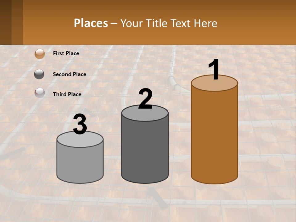 A Group Of Oranges Sitting On Top Of A Conveyor Belt PowerPoint Template