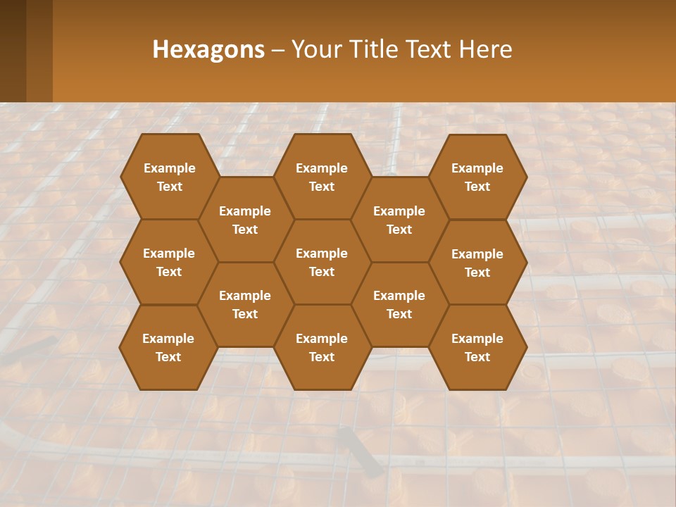 A Group Of Oranges Sitting On Top Of A Conveyor Belt PowerPoint Template