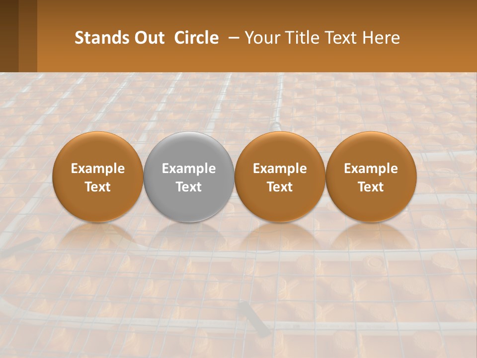 A Group Of Oranges Sitting On Top Of A Conveyor Belt PowerPoint Template