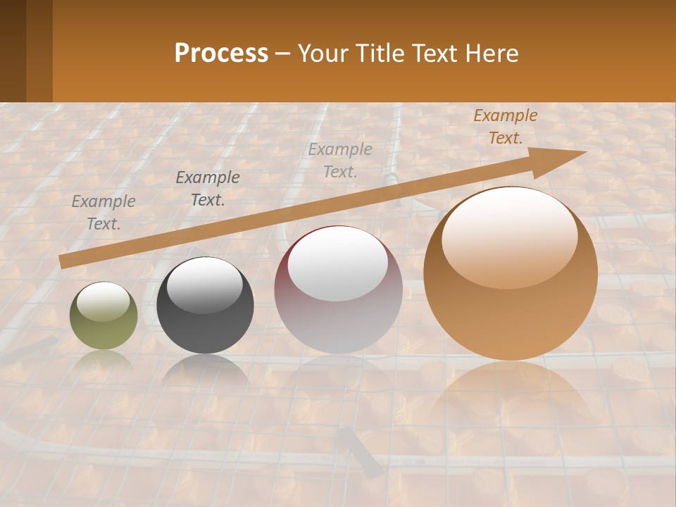 A Group Of Oranges Sitting On Top Of A Conveyor Belt PowerPoint Template