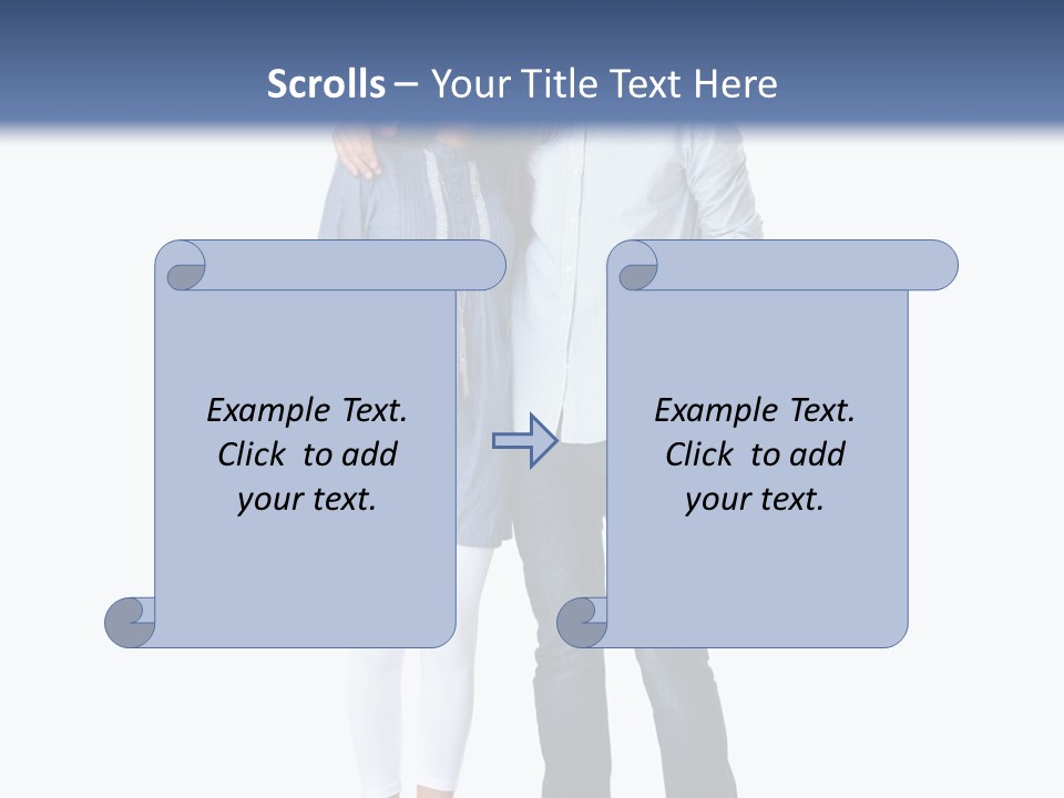 A Man And Woman Standing Next To Each Other PowerPoint Template