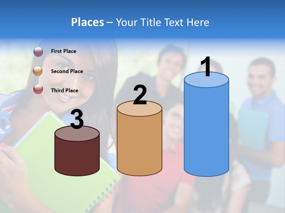 A Group Of People Standing In A Line Holding Folders PowerPoint Template