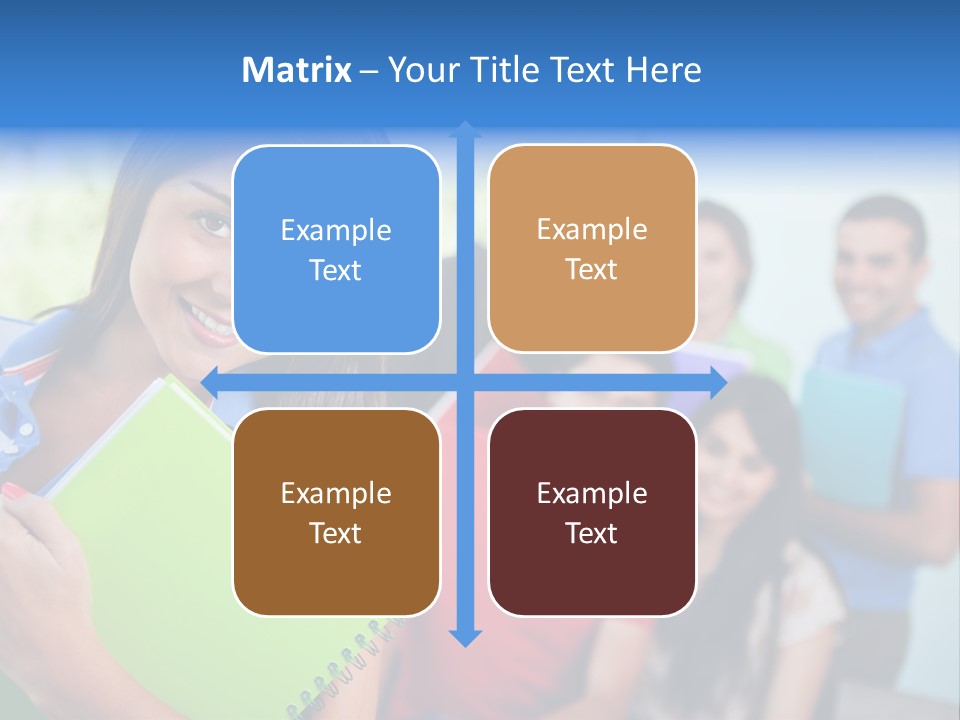 A Group Of People Standing In A Line Holding Folders PowerPoint Template