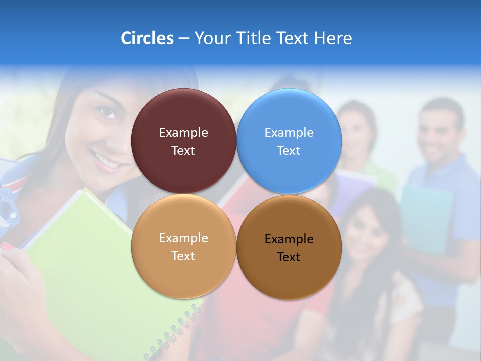 A Group Of People Standing In A Line Holding Folders PowerPoint Template