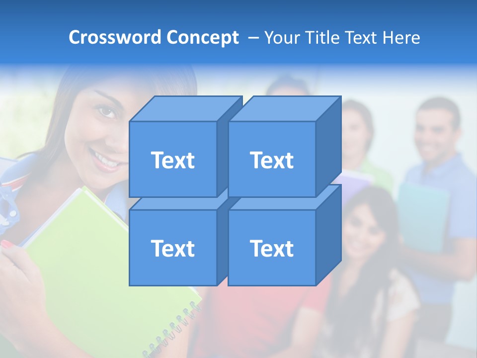 A Group Of People Standing In A Line Holding Folders PowerPoint Template