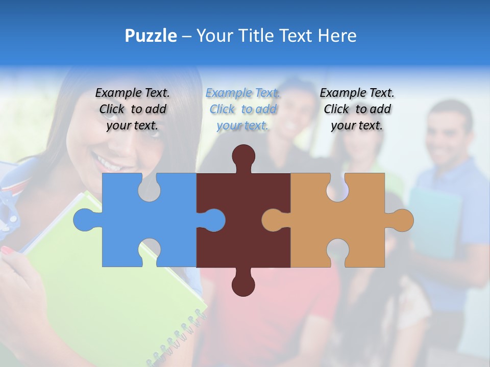 A Group Of People Standing In A Line Holding Folders PowerPoint Template