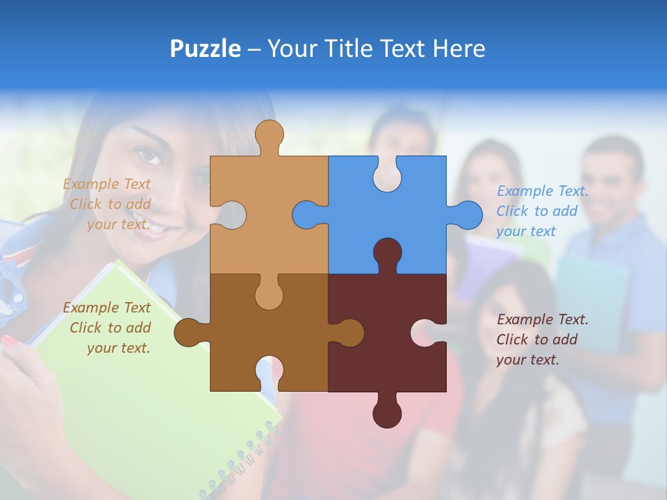 A Group Of People Standing In A Line Holding Folders PowerPoint Template