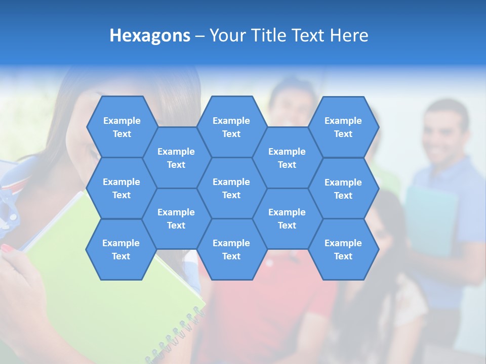 A Group Of People Standing In A Line Holding Folders PowerPoint Template