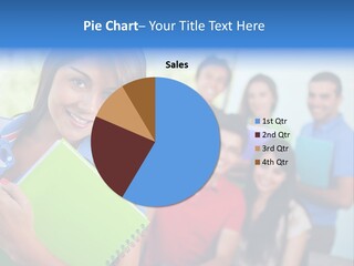 A Group Of People Standing In A Line Holding Folders PowerPoint Template