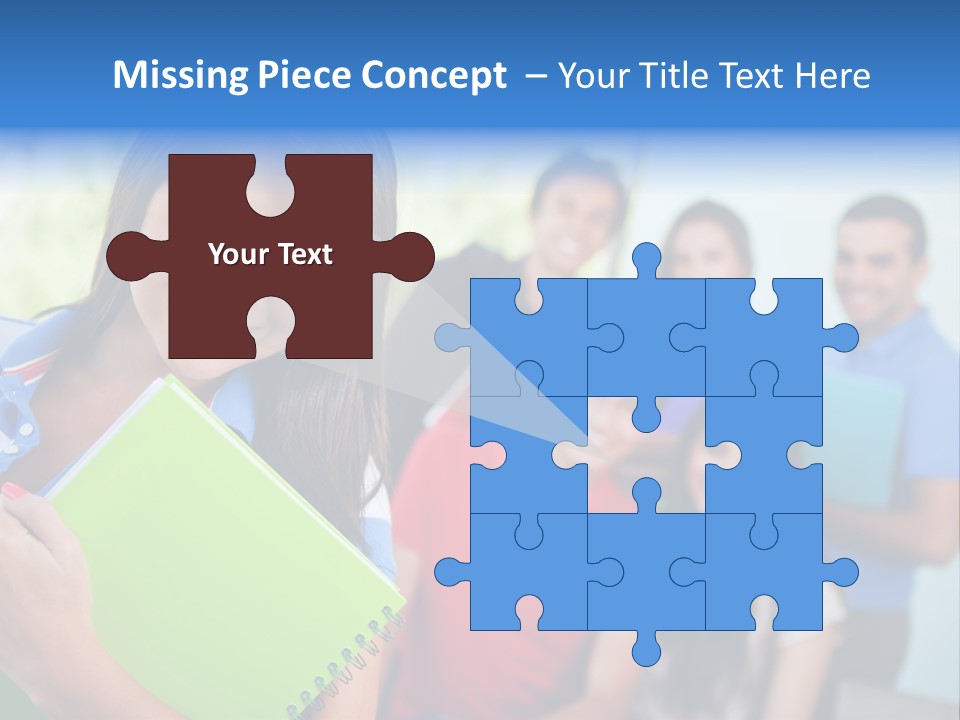 A Group Of People Standing In A Line Holding Folders PowerPoint Template