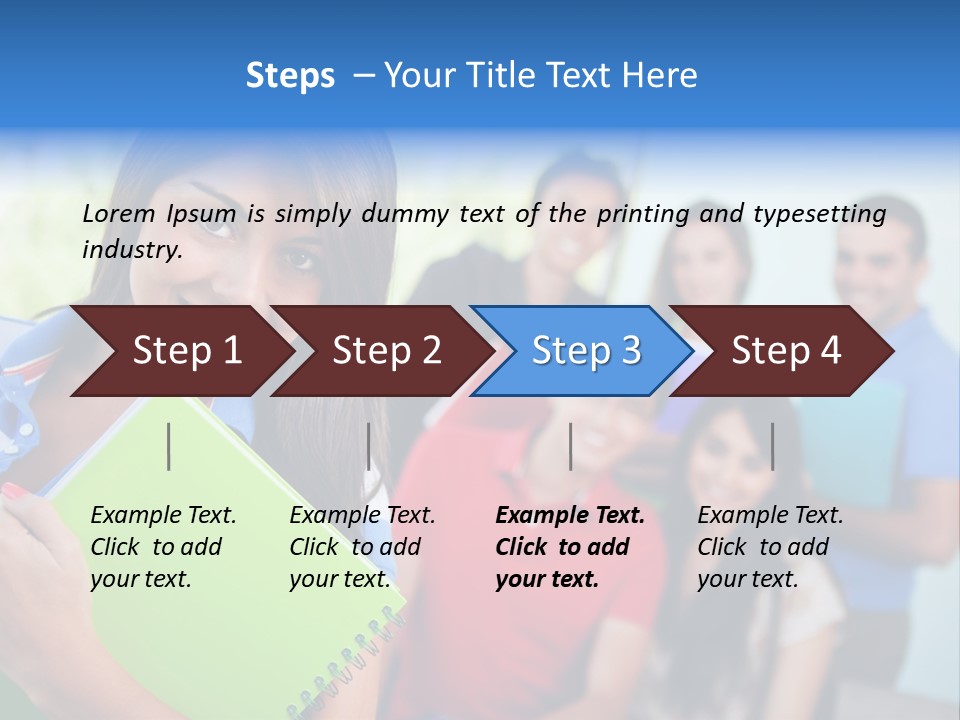 A Group Of People Standing In A Line Holding Folders PowerPoint Template
