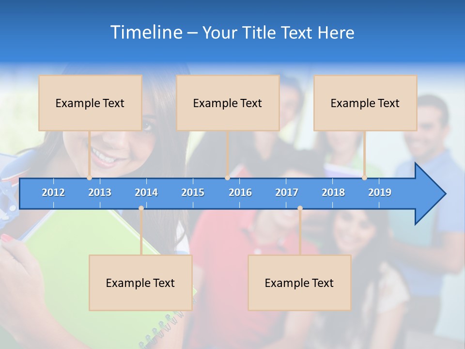 A Group Of People Standing In A Line Holding Folders PowerPoint Template