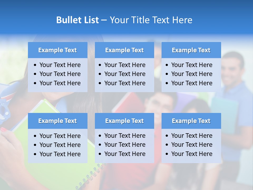 A Group Of People Standing In A Line Holding Folders PowerPoint Template