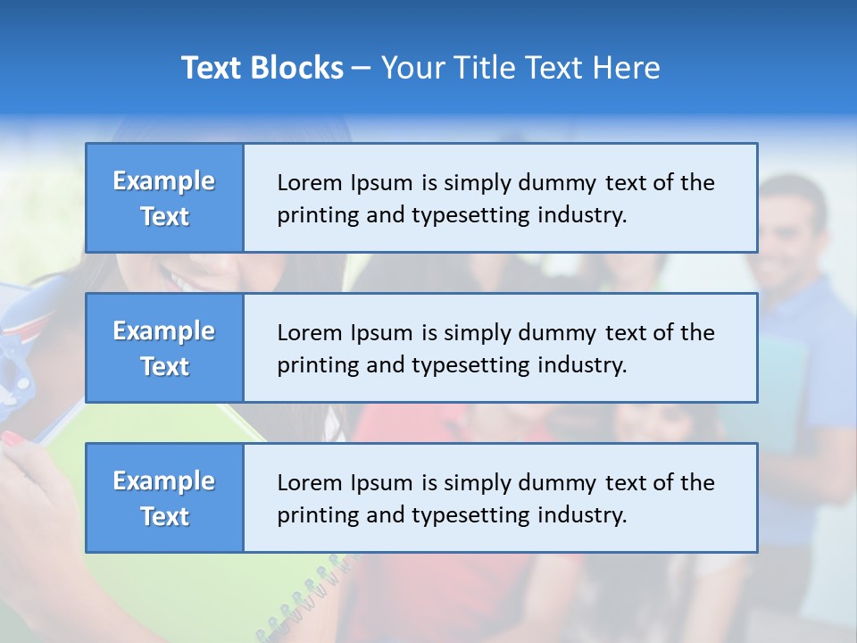 A Group Of People Standing In A Line Holding Folders PowerPoint Template