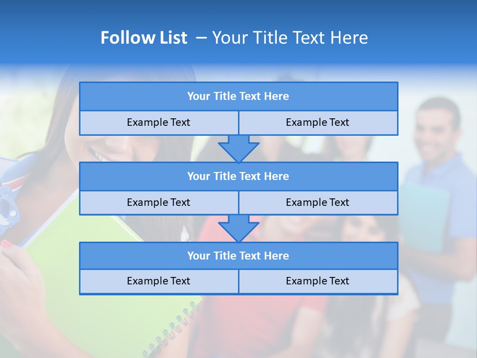 A Group Of People Standing In A Line Holding Folders PowerPoint Template