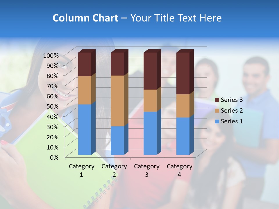 A Group Of People Standing In A Line Holding Folders PowerPoint Template