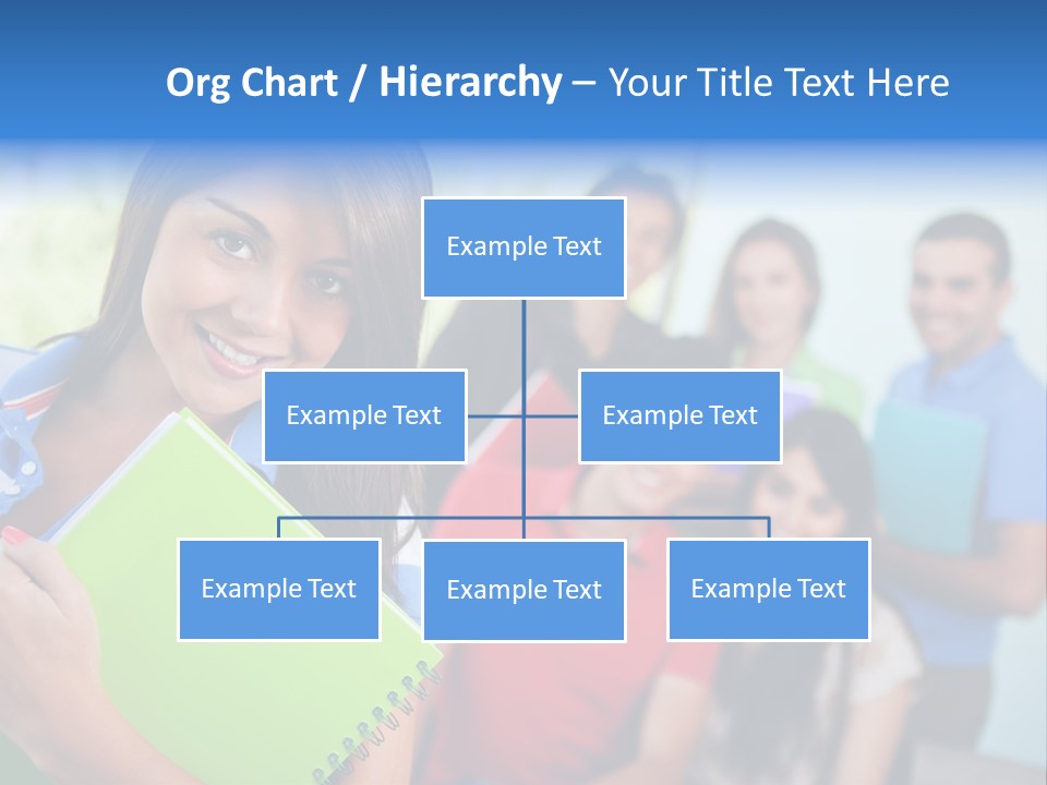 A Group Of People Standing In A Line Holding Folders PowerPoint Template