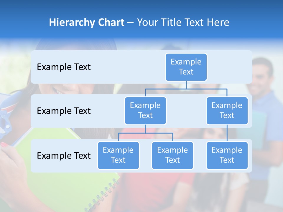 A Group Of People Standing In A Line Holding Folders PowerPoint Template