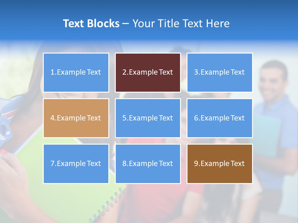 A Group Of People Standing In A Line Holding Folders PowerPoint Template