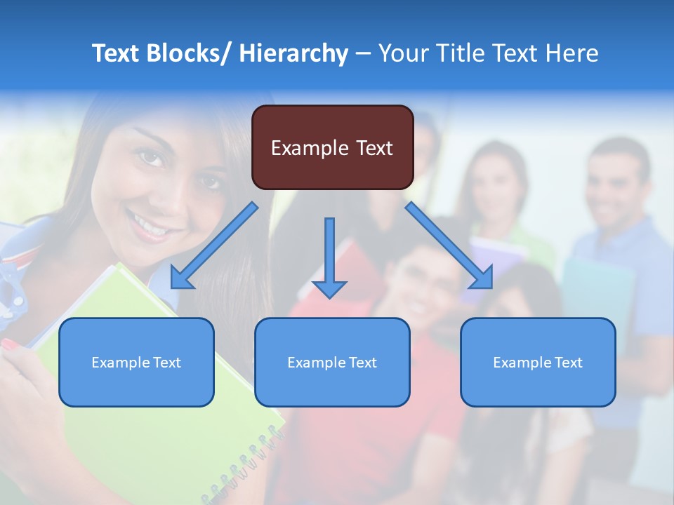 A Group Of People Standing In A Line Holding Folders PowerPoint Template