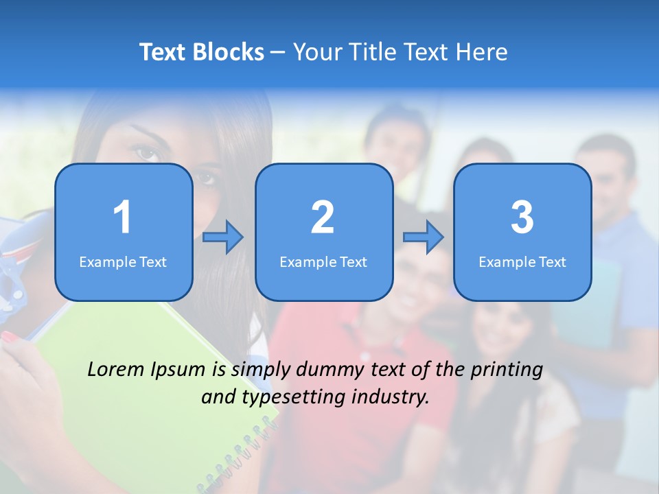 A Group Of People Standing In A Line Holding Folders PowerPoint Template
