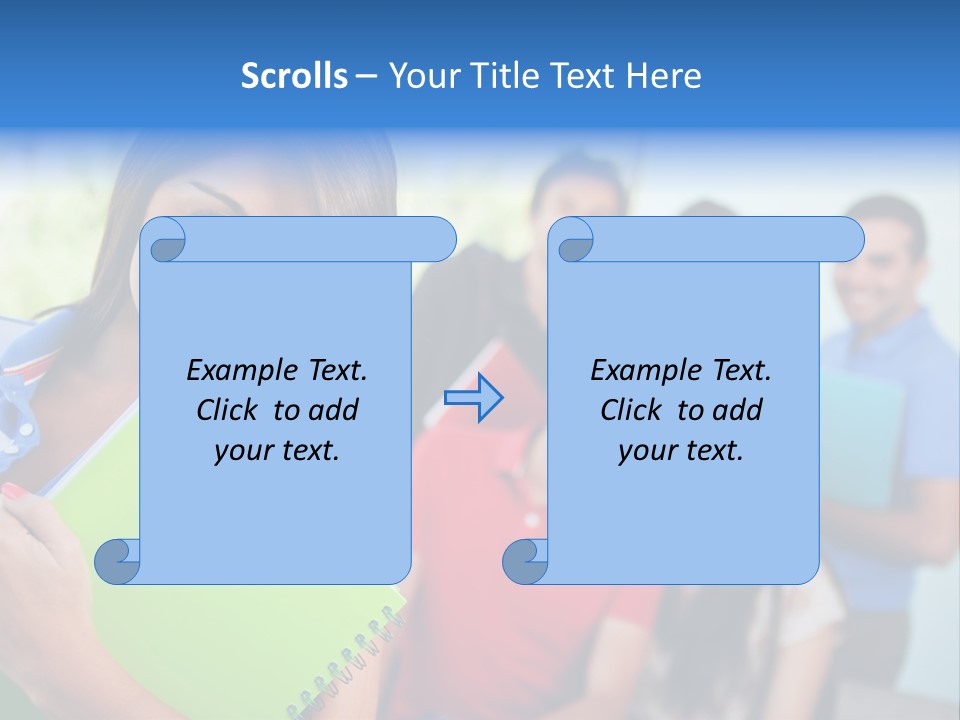 A Group Of People Standing In A Line Holding Folders PowerPoint Template