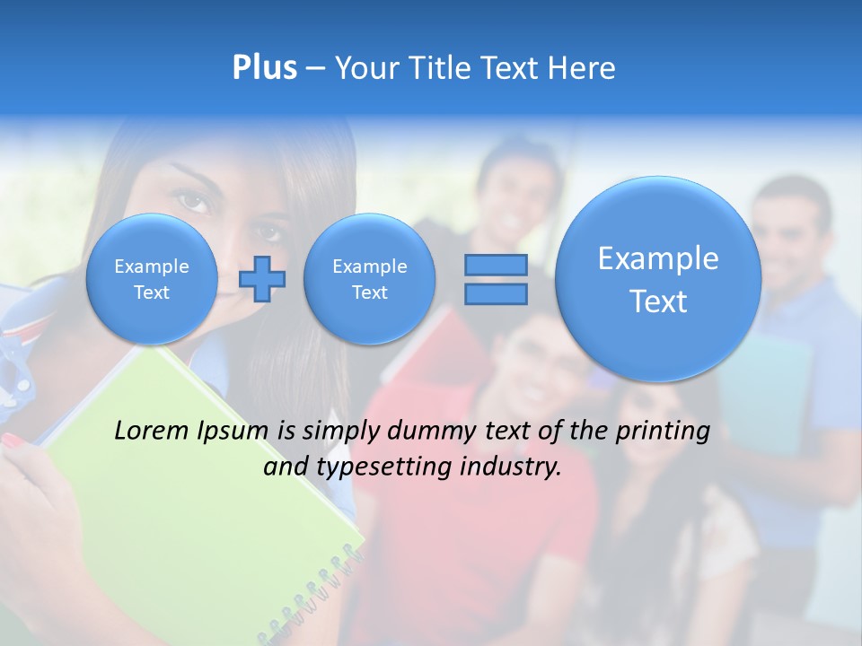 A Group Of People Standing In A Line Holding Folders PowerPoint Template