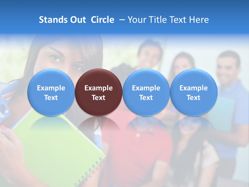 A Group Of People Standing In A Line Holding Folders PowerPoint Template