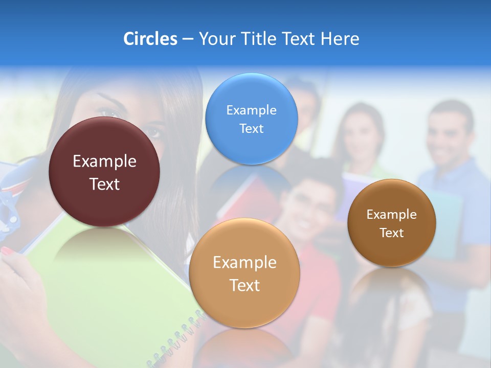 A Group Of People Standing In A Line Holding Folders PowerPoint Template
