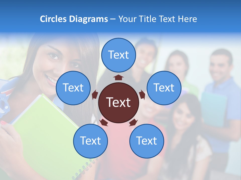 A Group Of People Standing In A Line Holding Folders PowerPoint Template