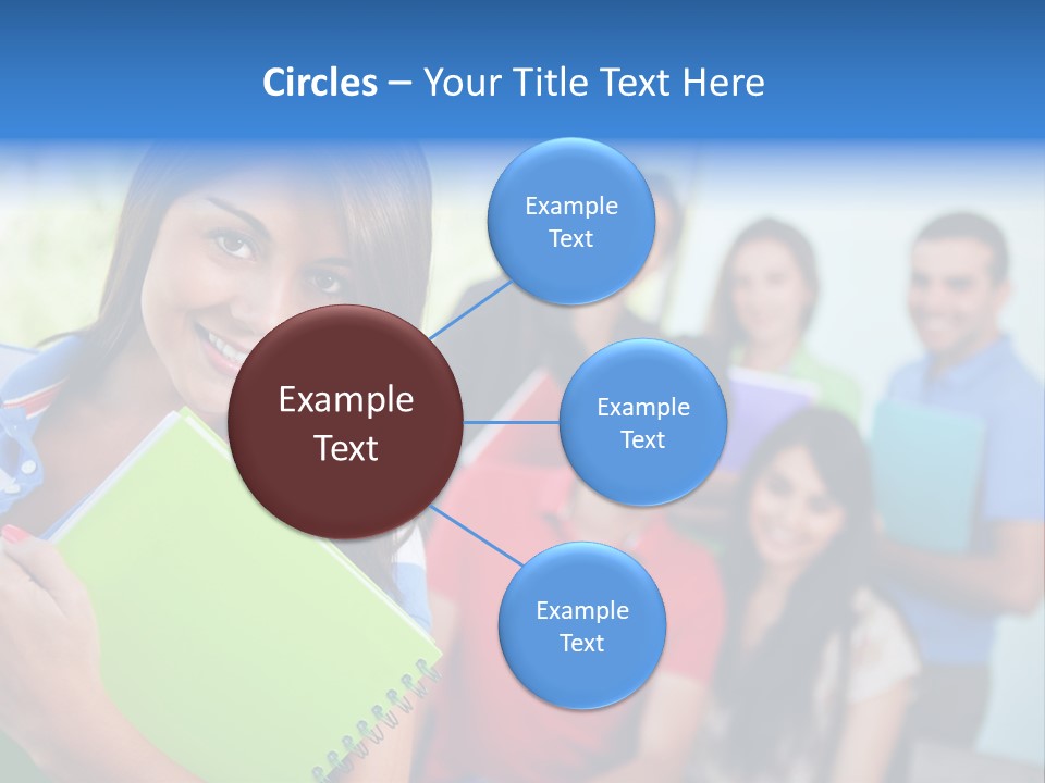 A Group Of People Standing In A Line Holding Folders PowerPoint Template