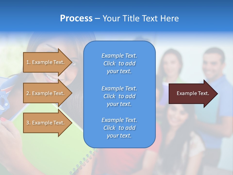 A Group Of People Standing In A Line Holding Folders PowerPoint Template