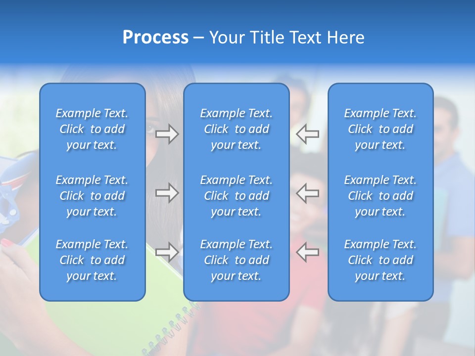 A Group Of People Standing In A Line Holding Folders PowerPoint Template