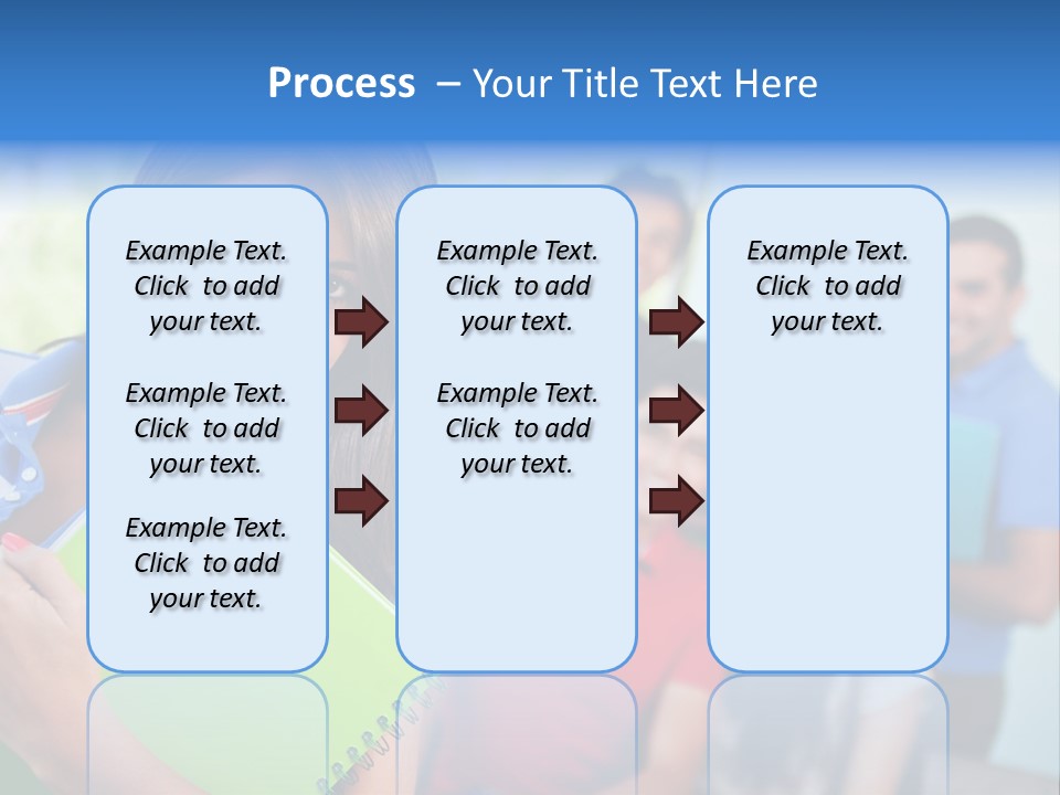 A Group Of People Standing In A Line Holding Folders PowerPoint Template