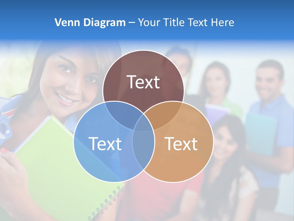 A Group Of People Standing In A Line Holding Folders PowerPoint Template