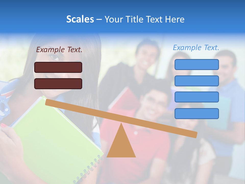 A Group Of People Standing In A Line Holding Folders PowerPoint Template