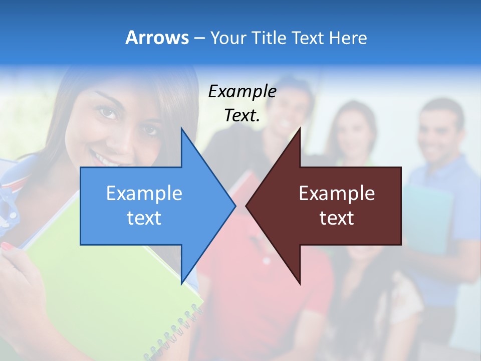A Group Of People Standing In A Line Holding Folders PowerPoint Template