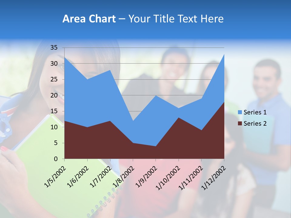 A Group Of People Standing In A Line Holding Folders PowerPoint Template