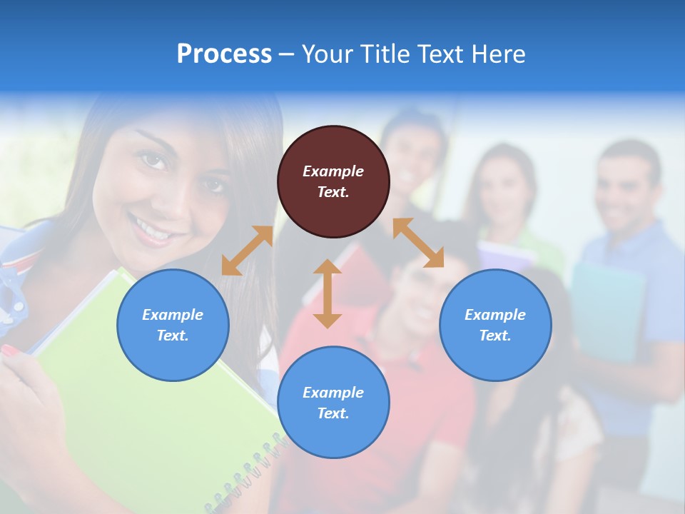 A Group Of People Standing In A Line Holding Folders PowerPoint Template