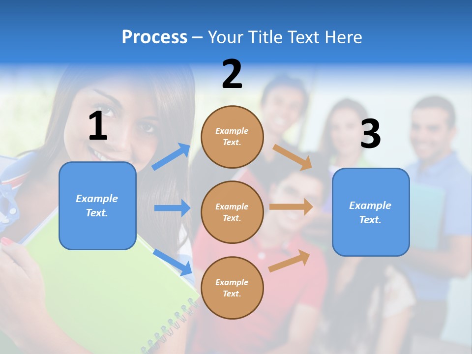 A Group Of People Standing In A Line Holding Folders PowerPoint Template